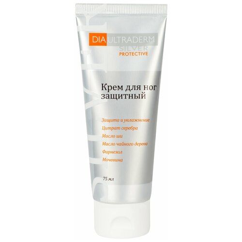 Diaultraderm Крем для ног Silver Защитный, 75 мл, 1 уп.