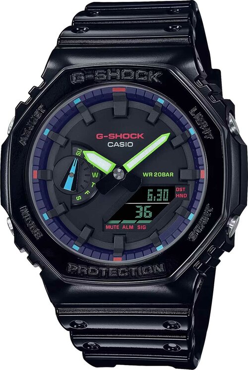 Наручные часы CASIO GA-2100RGB-1A, черный