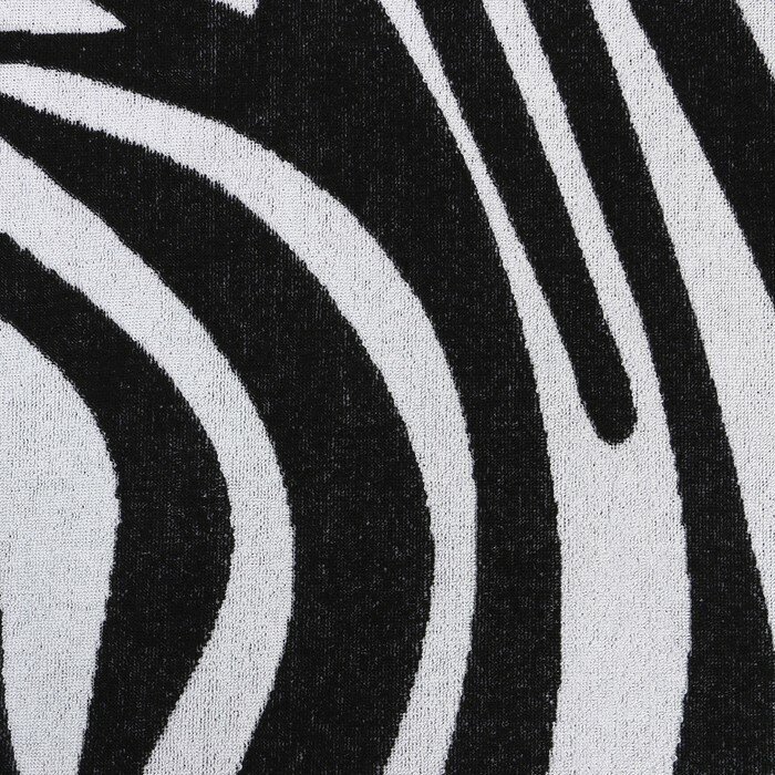 Полотенце махровое Этель "Zebra" чёрный,70х130 см, 100% хл, 420 гр/м2