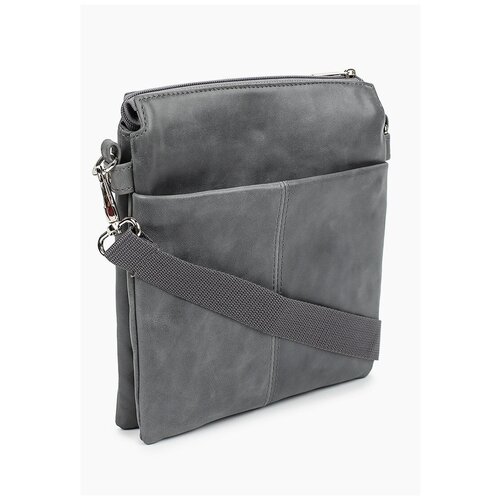 фото Сумка через плечо duffy, сумка планшет,цвет серый, натуральная кожа.