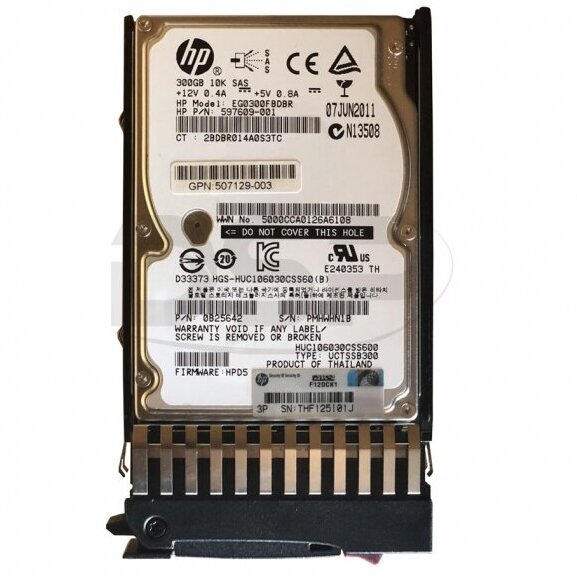 Жесткий диск HP 300GB SAS DP 10K SFF [507127-B21]