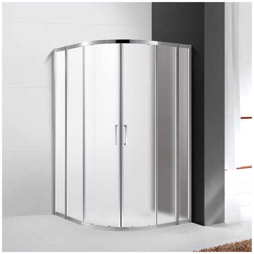 Душевой уголок Cezares Molveno R-22 100х100 MOLVENO-R-22-80+20-P-Cr профиль Хром стекло рифленое
