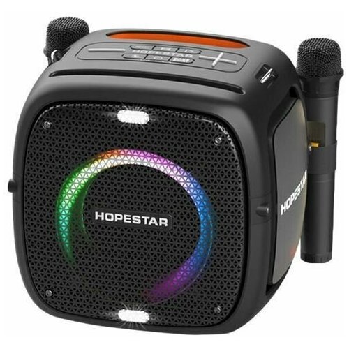 Беспроводная колонка (акустическая система) Hopestar Party One с двумя микрофонами, 80W