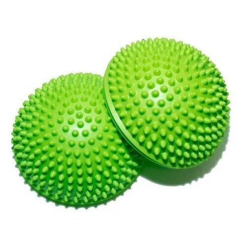Массажер балансировочный 2 шт, полусфера массажная CLIFF 16см, зеленая relaxmat массажная подушка цвет зеленый графитовый
