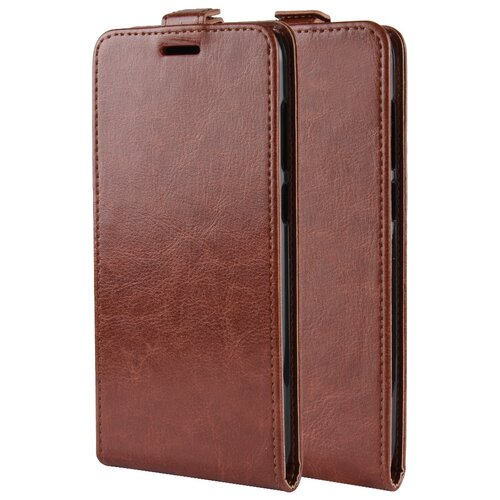 фото Фирменный оригинальный вертикальный откидной вниз чехол-флип для samsung galaxy a72 (sm-a725f) 2021 коричневый из натуральной кожи prestige mypads