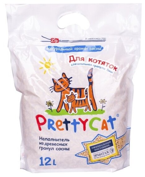 Наполнитель для кошачьих туалетов PRETTYCAT древесный "Wood Granules" 4кг (12 л) - фотография № 6