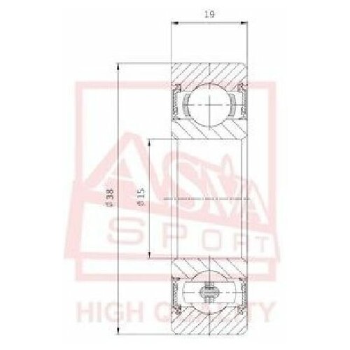 ASVA AB153819 Подшипник универсальный 15x38x19 986₽