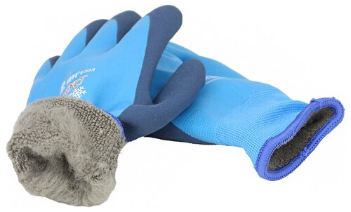 Зимние рыболовные перчатки до -30С цвет синий