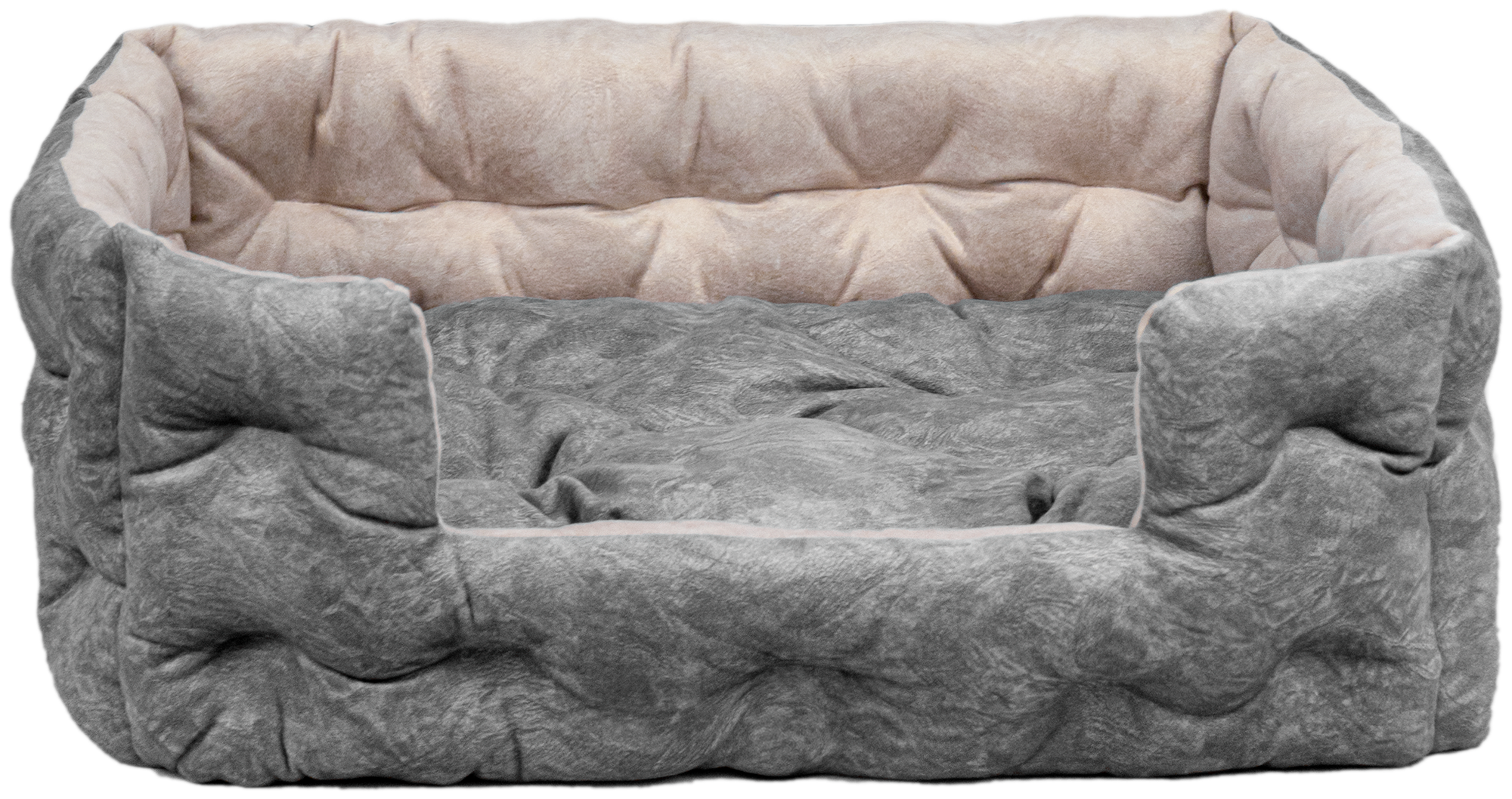 Лежак для собак и кошек, 50х40, стеганный, серый - фотография № 1