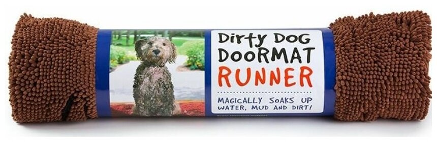 Коврик Dog Gone Smart Doormat Runner супервпитывающий 76*152 см, коричневый 107660 - фотография № 5