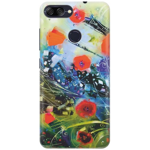 фото Re:pa накладка transparent для asus zenfone max plus (m1) zb570tl с принтом "яркие цветы"