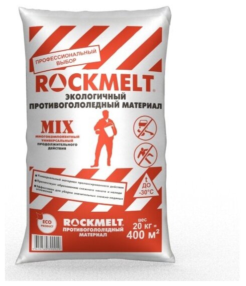 Противогололёдный реагент Rockmelt Mix, 20 кг