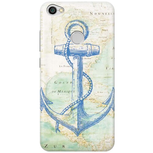 фото Re:paчехол - накладка artcolor для xiaomi redmi note 5a prime с принтом "якорь на карте"
