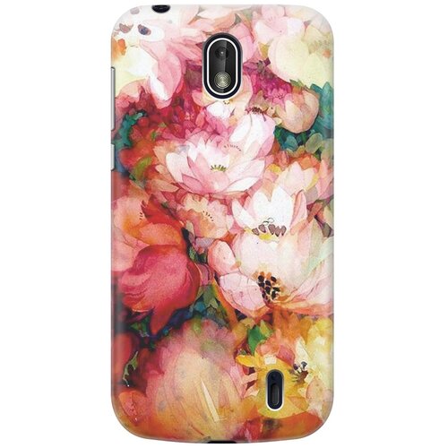 фото Cиликоновый чехол на nokia 1 / нокиа 1 с принтом "яркие цветы" gosso