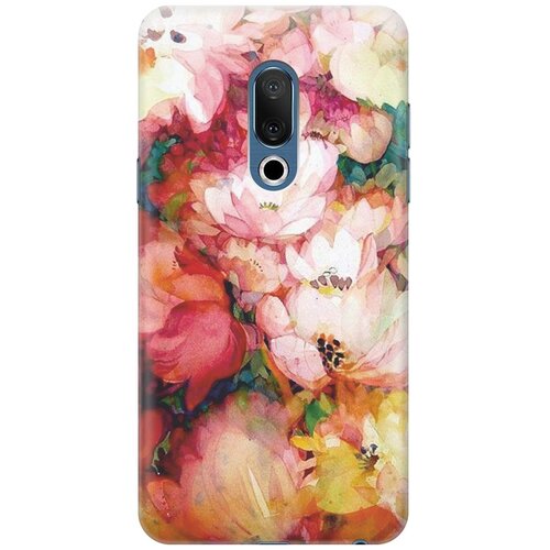 фото Cиликоновый чехол на meizu 15 / мейзу 15 с принтом "яркие цветы" gosso