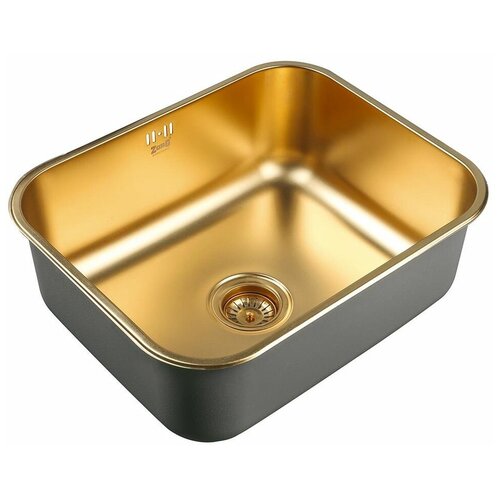 Врезная кухонная мойка 43 см, ZorG Sanitary PVD SZR-5343 BRONZE, bronze