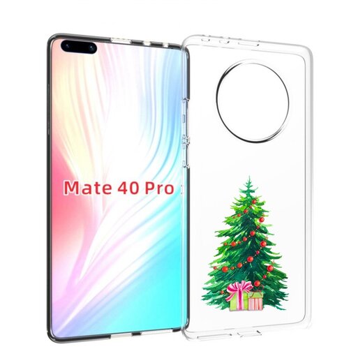 Чехол MyPads Елка новогодняя с подарками акварель для Huawei Mate 40 Pro (NOH-NX9) задняя-панель-накладка-бампер чехол mypads елка новогодняя с подарками акварель для blackview bv5200 задняя панель накладка бампер