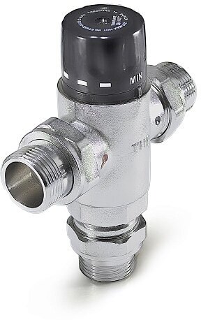 Трехходовойесительный клапан термостатический Tim BL8804 муфтовый (НР) Ду 25 (1")
