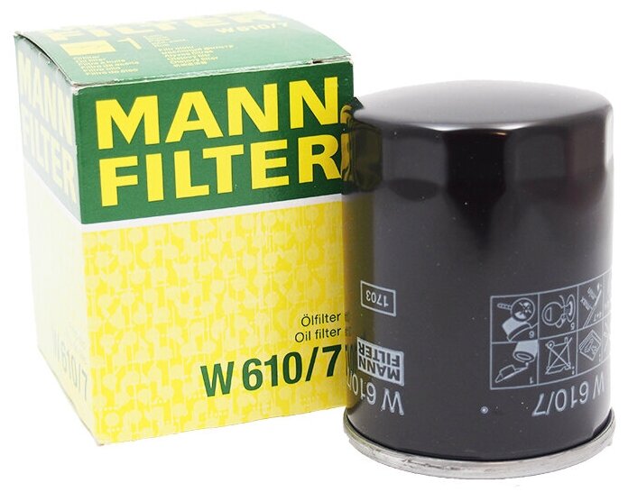 Масляный фильтр MANN-FILTER W 610/7