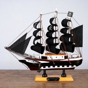 SUI Корабль "Аризона", 24*6*22см, пиратский, черные паруса