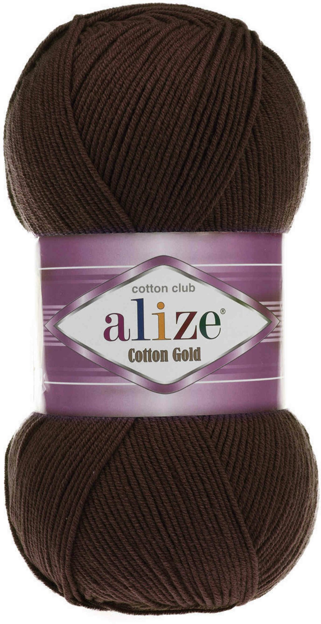 Пряжа Alize Cotton Gold коричневый (26), 55%хлопок/45%акрил, 330м, 100г, 1шт