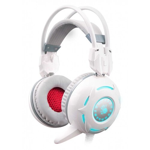 Наушники с микрофоном A4Tech Bloody G300 белый 1.8м мониторные оголовье G300 WHITEGREY