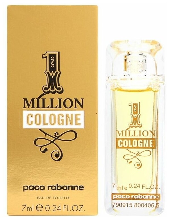 Paco Rabanne туалетная вода 1 Million Cologne, 7 мл