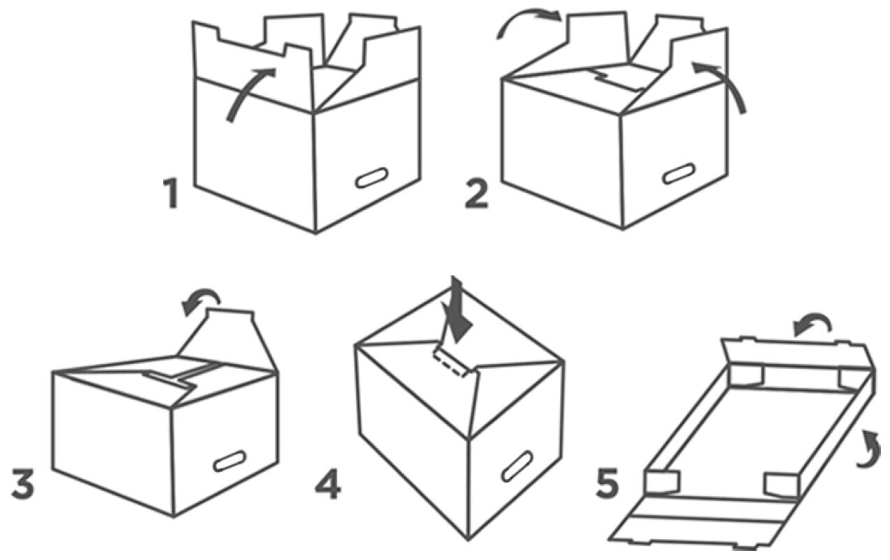Короба картонные, набор 4 шт, 31,5*31,5*31,5 см - фотография № 6