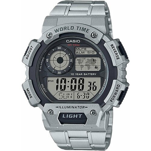 Наручные часы CASIO Collection Men AE-1400WHD-1A, серебряный, черный наручные часы casio ae 1400whd 1a