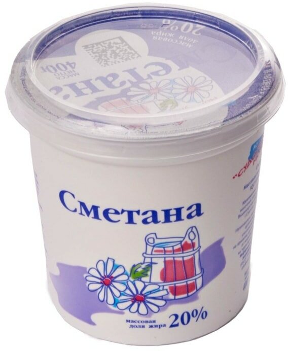 Сметана ЦарКа 20% 400г