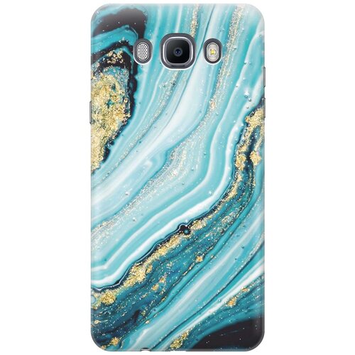 фото Cиликоновый чехол на samsung galaxy j7 (2016) / самсунг джей 7 2016 с принтом "green marble" gosso