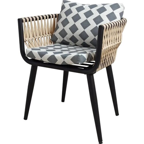 Кресло к набору Монте-Карло арт. MK-MT002-TN004 черный бежевый, 