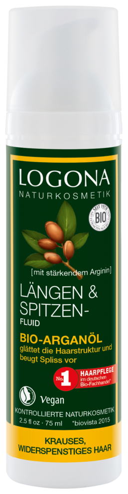 Logona Organic Argan Oil Hair Tip Fluid Флюид для кончиков волос с аргановым маслом, 75 мл