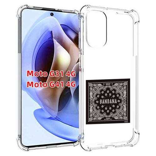 Чехол MyPads Bandana I Big Baby Tape для Motorola Moto G31 4G / G41 4G задняя-панель-накладка-бампер