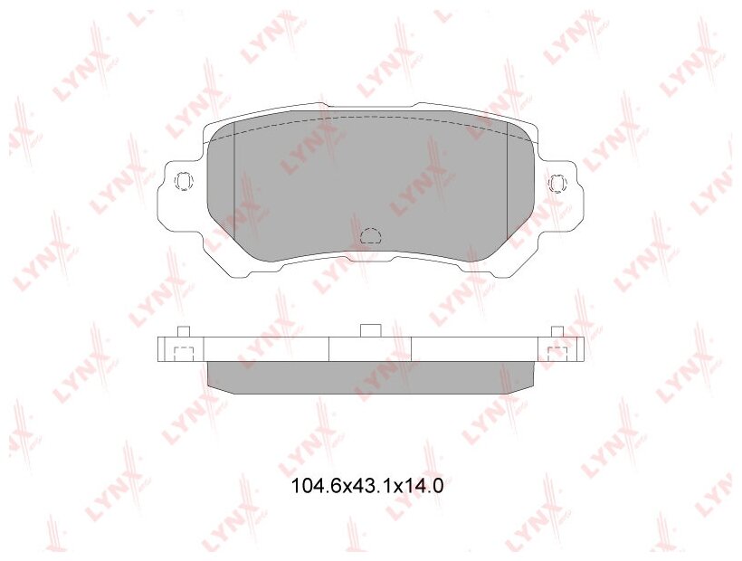 Колодки тормозные дисковые зад LYNXauto BD-5126