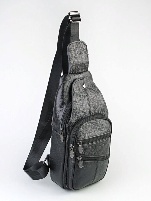 Рюкзак  кросс-боди My Bags, фактура гладкая, черный