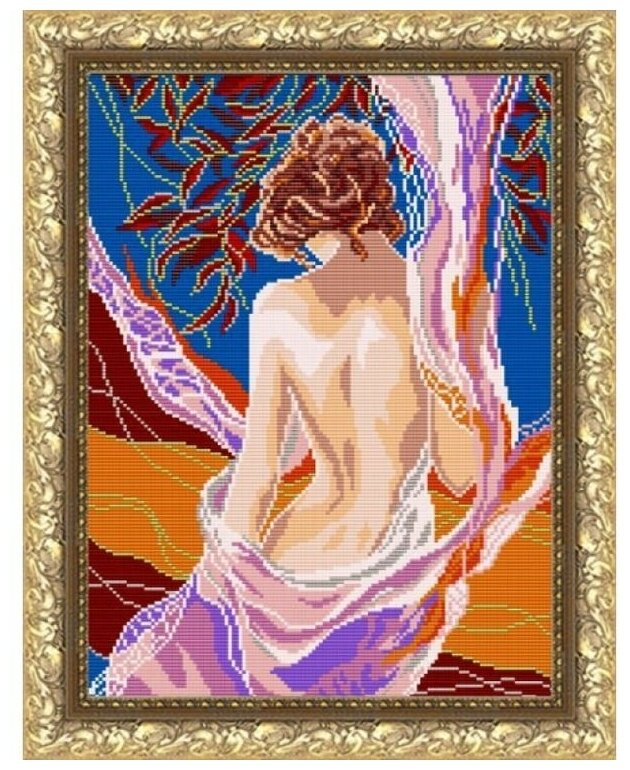 Рисунок на ткани Арт Соло "Девушка осень", 28x38 см