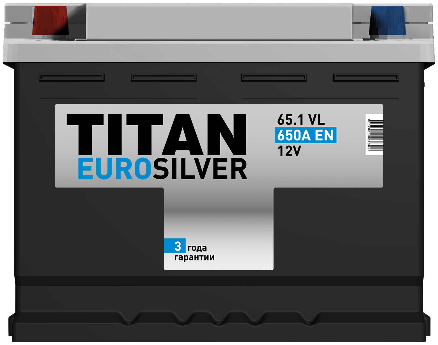 Тубор Аккумулятор TITAN EUROSILVER 6СТ-65.1 VL, прямая полярность