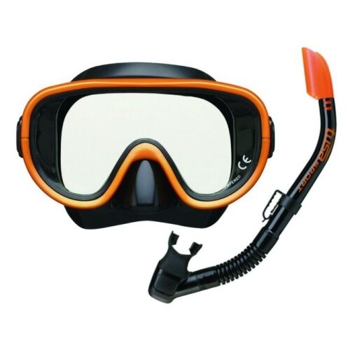 Комплект для плавания TUSA Sport TS UCR0101 AO/BK (маска+трубка), черный/оранжевый