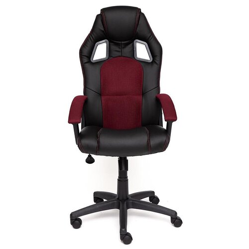 фото Компьютерное кресло tetchair драйвер игровое, обивка: текстиль/искусственная кожа, цвет: черный/бордо