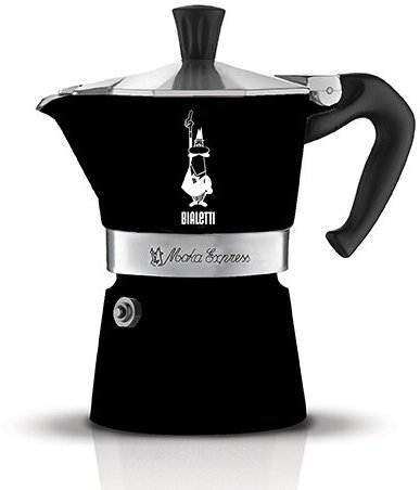 Кофеварка гейзерная Bialetti Moka Express Nera 4953, 6 п.