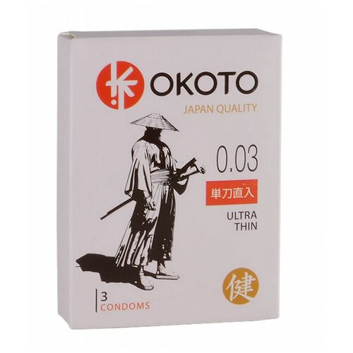 Ультратонкие презервативы OKOTO Ultra Thin - 3 шт. (прозрачный) презервативы okoto dotted 12