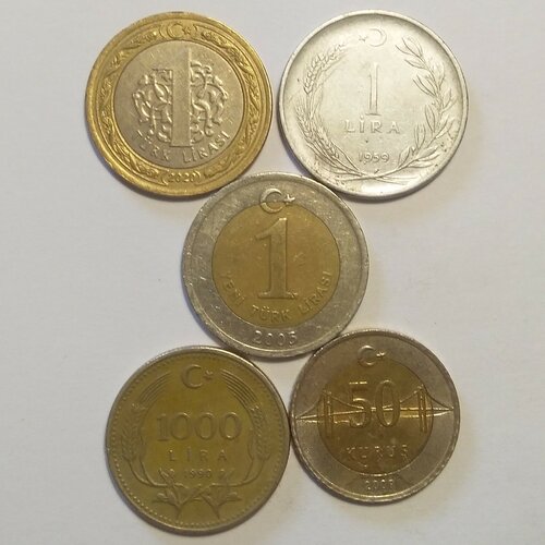 Набор монет Турции набор монет турции