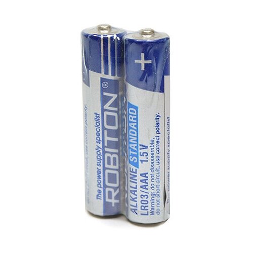 Батарейка ROBITON Alkaline Standard LR03/AAA, в упаковке: 2 шт. батарейка aaa robiton standard lr03 bl10 10 штук 14284