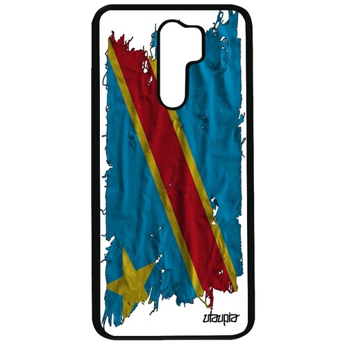 фото Чехол для redmi 9, "флаг конго киншаса на ткани" патриот utaupia
