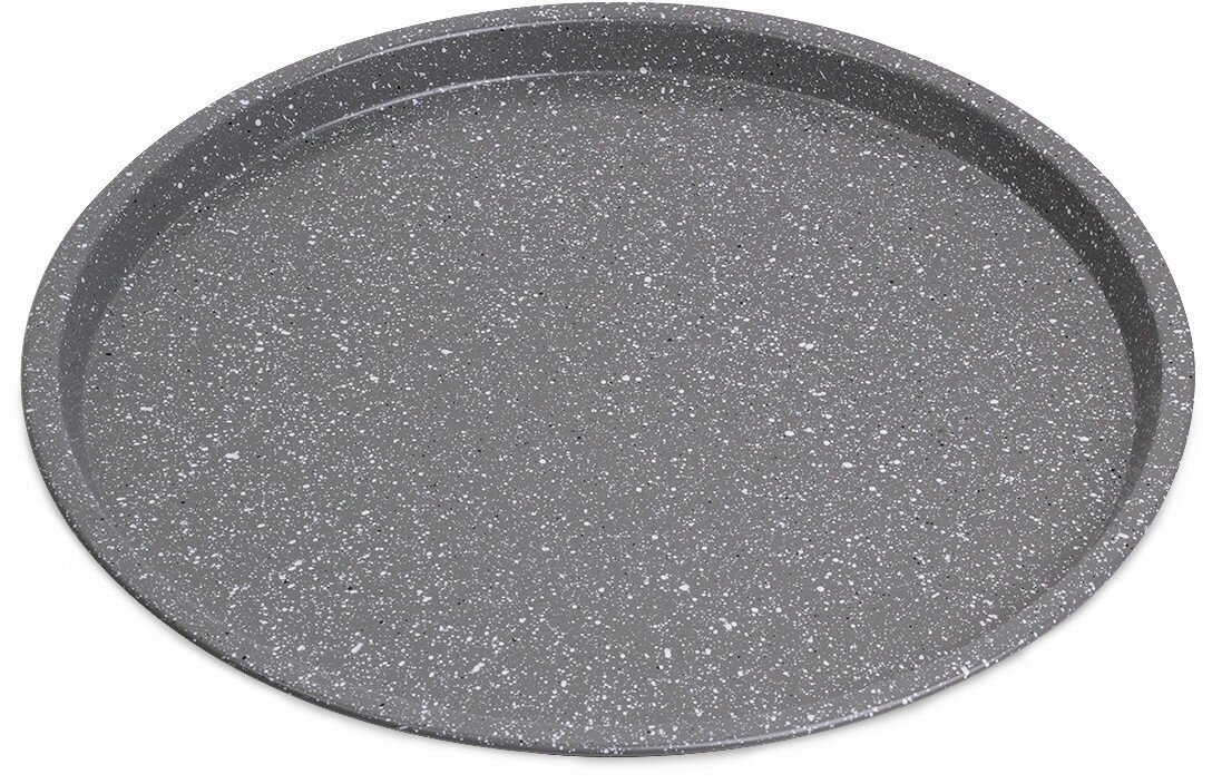 Форма для запекания пиццы Kamille KM 6016M (29 см) из углеродистой стали с мраморным покрытием (6016M / серый)