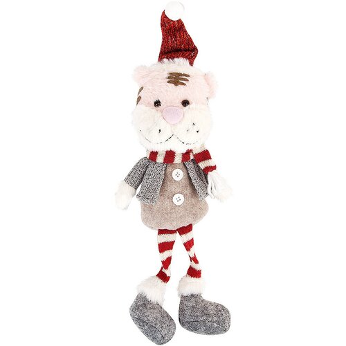 Фигурка декоративная интерьерная Art House Розовый тигруля, с мягкими ножками, 13 x 9 x 40 см