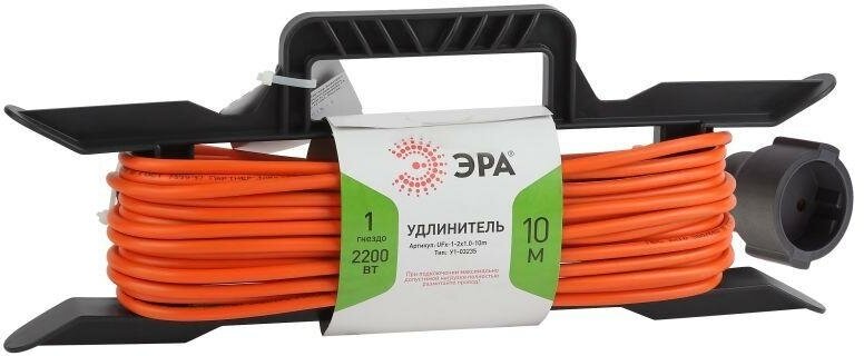 ЭРА Удлинитель силовой ЭРА UFx-1-2x1.0-10m-IP44 Б0043039