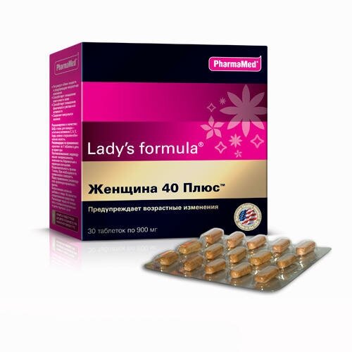 Lady's formula Женщина 40 Плюс таб., 90 мл, 150 г, 30 шт. - фотография № 11