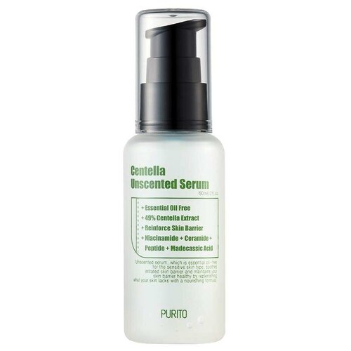 Purito Centella Unscented Serum Сыворотка для лица с центеллой, 60 мл уход за лицом purito восстанавливающий серум для лица с центеллой centella unscented serum